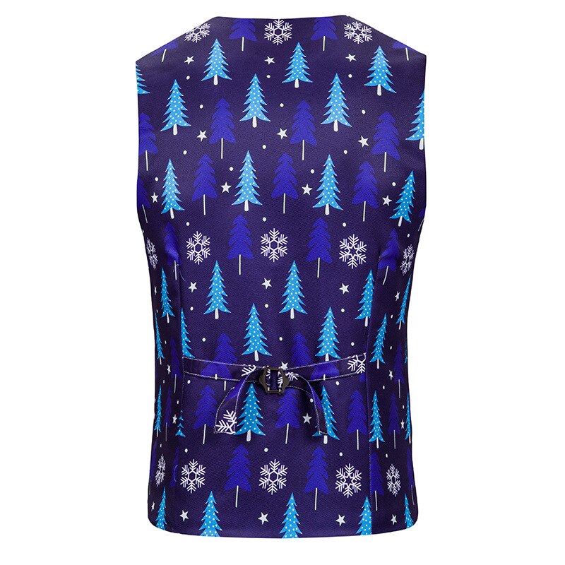 Christmas Dress Vest Men Classic V Neck Slim Fit Sleeveless Vest Waistcoat Men Party Wedding Tuxedo Vests Male Gilet Uomo