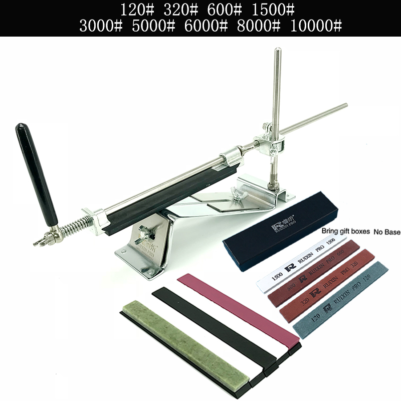 RUIXIN Pro fessional Kitchen Knife Sharpener Whetstone Updated Multifunction Fixed Angle Edge Honing Tools Sharpening System: HEIEH 5P