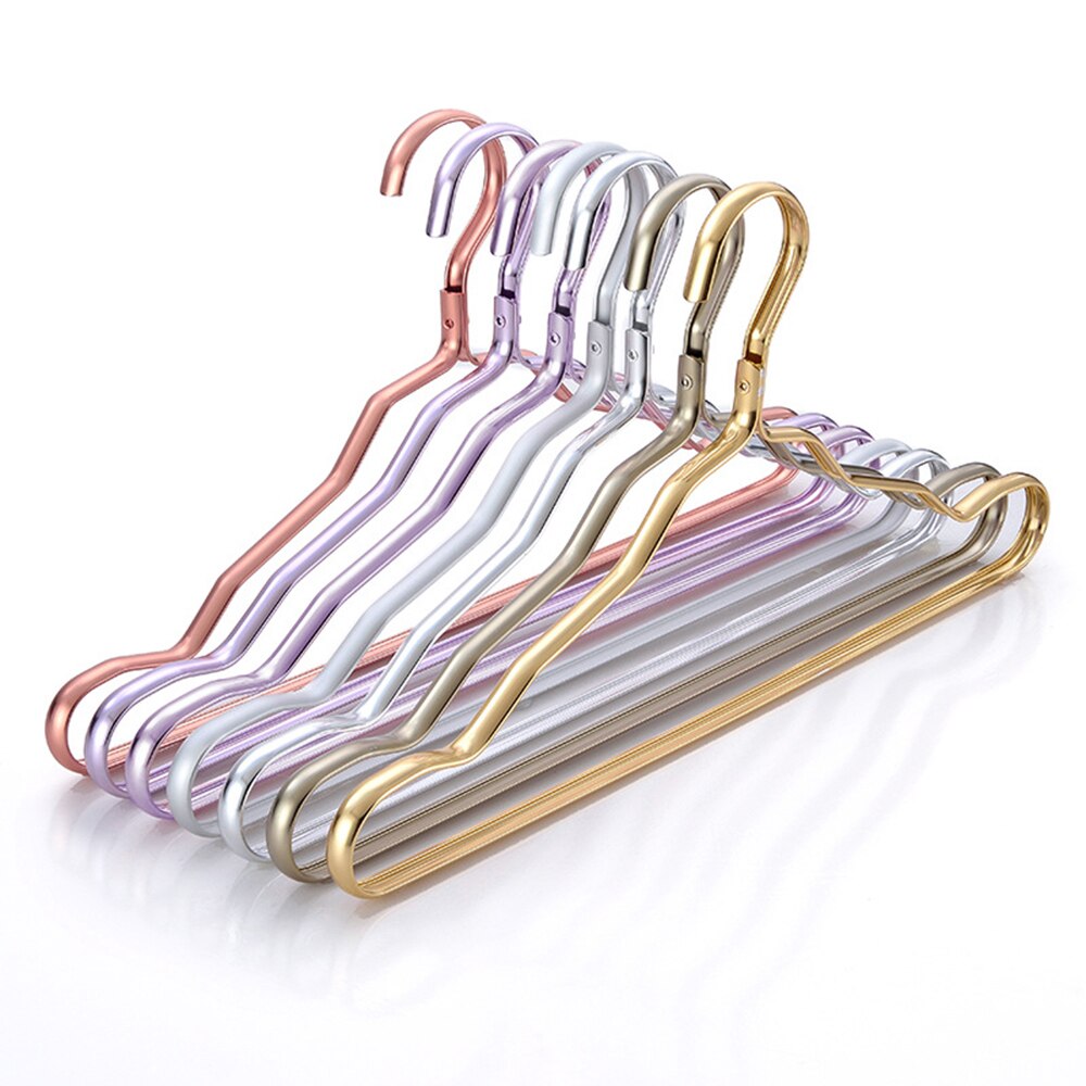 1pc Clothes Hanger Drying Rack Aluminum Alloy Anti-skid Hanger For Clothes Wardrobe Storage Hanger