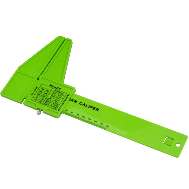 140mm de plástico médica pinza 0-14cm calibre Vitruvio médica regla para el codo gobernante cuerpo calibrador de pliegues cutáneos ANTROPOMETRO /ANTROPO: green