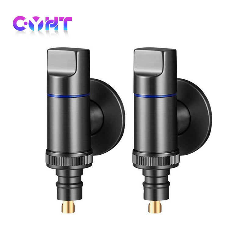 G1/2 Rubinetto per lavatrice Ottone Doppia uscita Acqua Arresto automatico dell'acqua Valvola ad angolo di apertura rapida G3/4 Accessori per il bagno