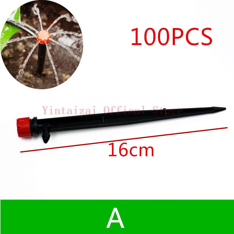 100PCS Adjustable Dripper On Stake For Fruit Tree Watering Garden Irrigation Drip Fittings Water Tools