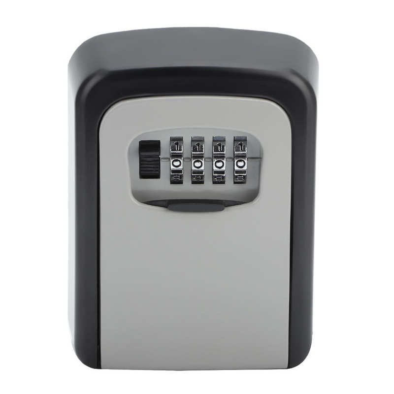 Wall Mounted 4 Digit Combination Key Lock Box Safe Security Storage Case Organizer