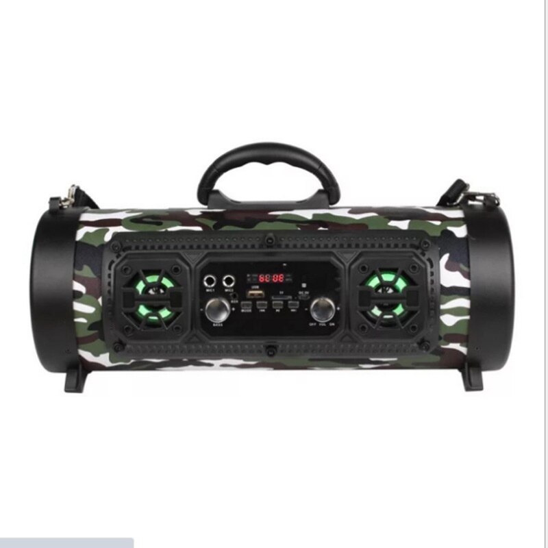 M17 outdoor portable Bluetooth speaker barrel wireless war drum sound subwoofer: Color Fan