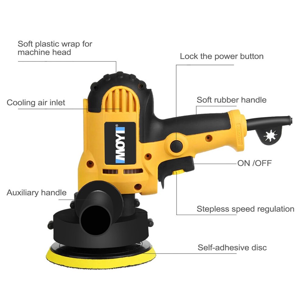 700W 3700 rpm Electric Car Polisher Machine Auto Polishing Machine Adjustable Speed Sanding Waxing Tools Car Accessories