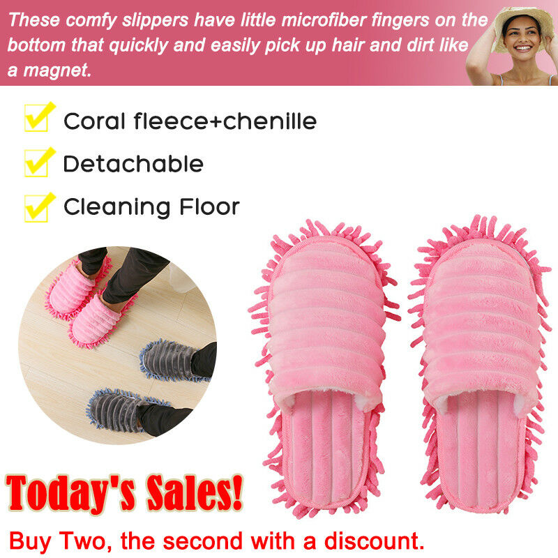 Een Paar Mop Slippers Lazy Floor Foot Sokken Schoenen Quick Polijsten Reinigen Stof Indoor Floor Slippers Verwijderbare Mops