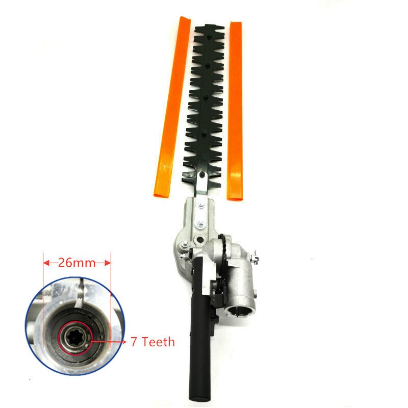 Heckenschere Kopf 26 mm/28 mm 7/9 Spline 5,3 mm quadratisch hochpolig Pinsel Grasschneider Harvester Mäher für Gartengeräte Ersatzteile: Black