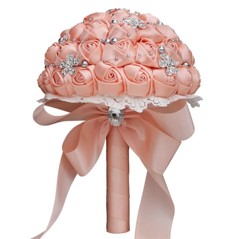 Wunderschöne Hochzeit Blumen Braut Bouquets Künstliche Hochzeit Bouquet dekoration: Champagner