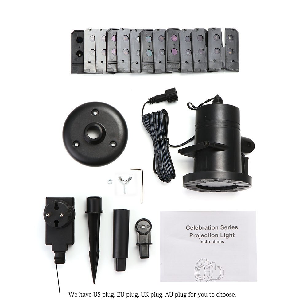 12Patterns RGB Flood Lighting Outdoor Waterproof Led Christmas Lights Projection Lawn Lamp Water Wave Projector Halloween Decor