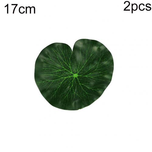 2pcs 10-28cm artificial PE foam lotus leaf water lily floating pool plant aquarium fish pond decoration home garden decoration: 17cm