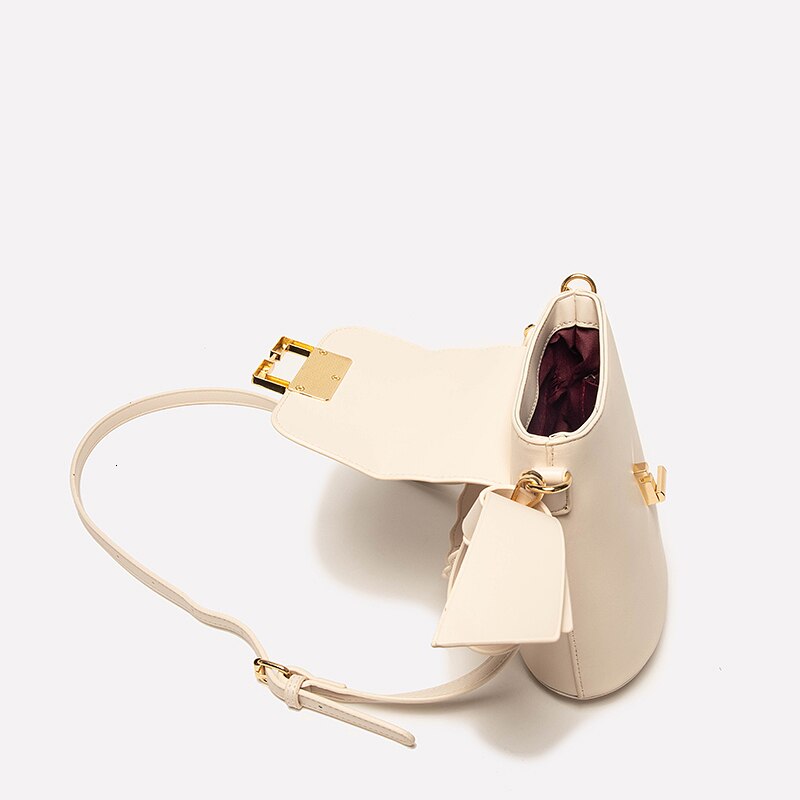 Vintage strik handtassen dames trendy eenvoudige leren effen kleur bucket bag sac a main bolsas feminina