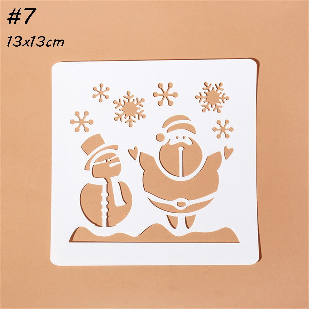 Plantillas huecas de Navidad para pintura de pared, álbum de sellos para estampado de álbum, tarjeta de papel en relieve decorativa, plantilla de flores: Oro