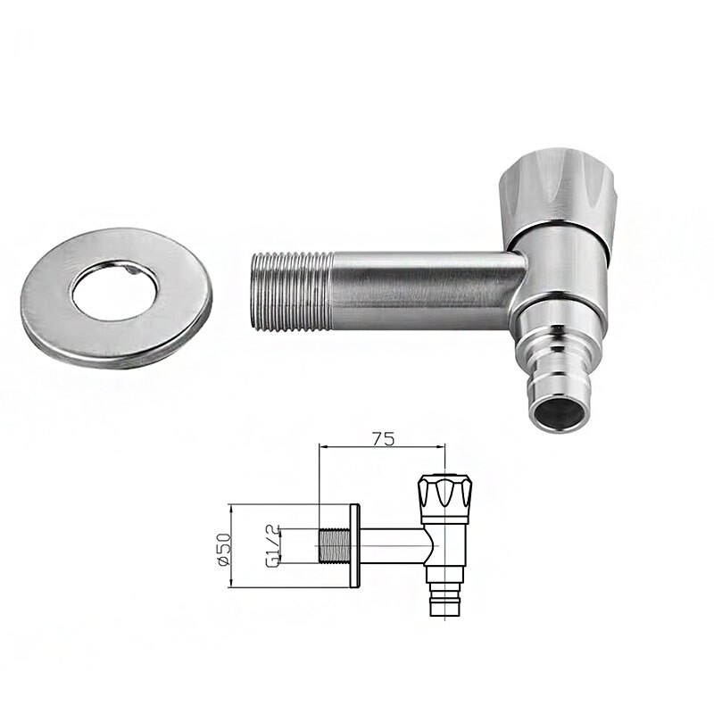 304 tvättmaskin i rostfritt stål vattenkran tvättställ tvättkran modern trädgårdskran utomhuspip väggmonterad kran bibcock