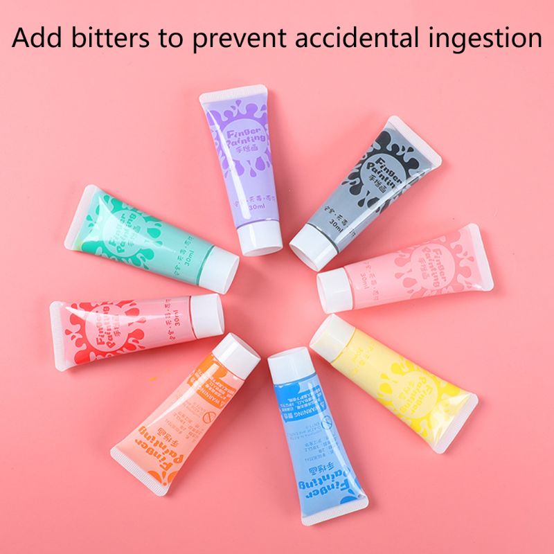 30ml Finger Paint 6 Colors Set Washable Kids Finger Paint Supplies