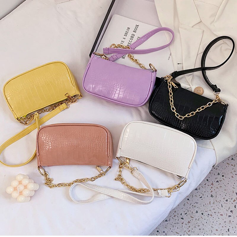 Damenhandtaschen aus pu-leder, henkeltaschen, umhängetaschen mit krokodilmuster, schultertaschen, schlichte damenhandtaschen