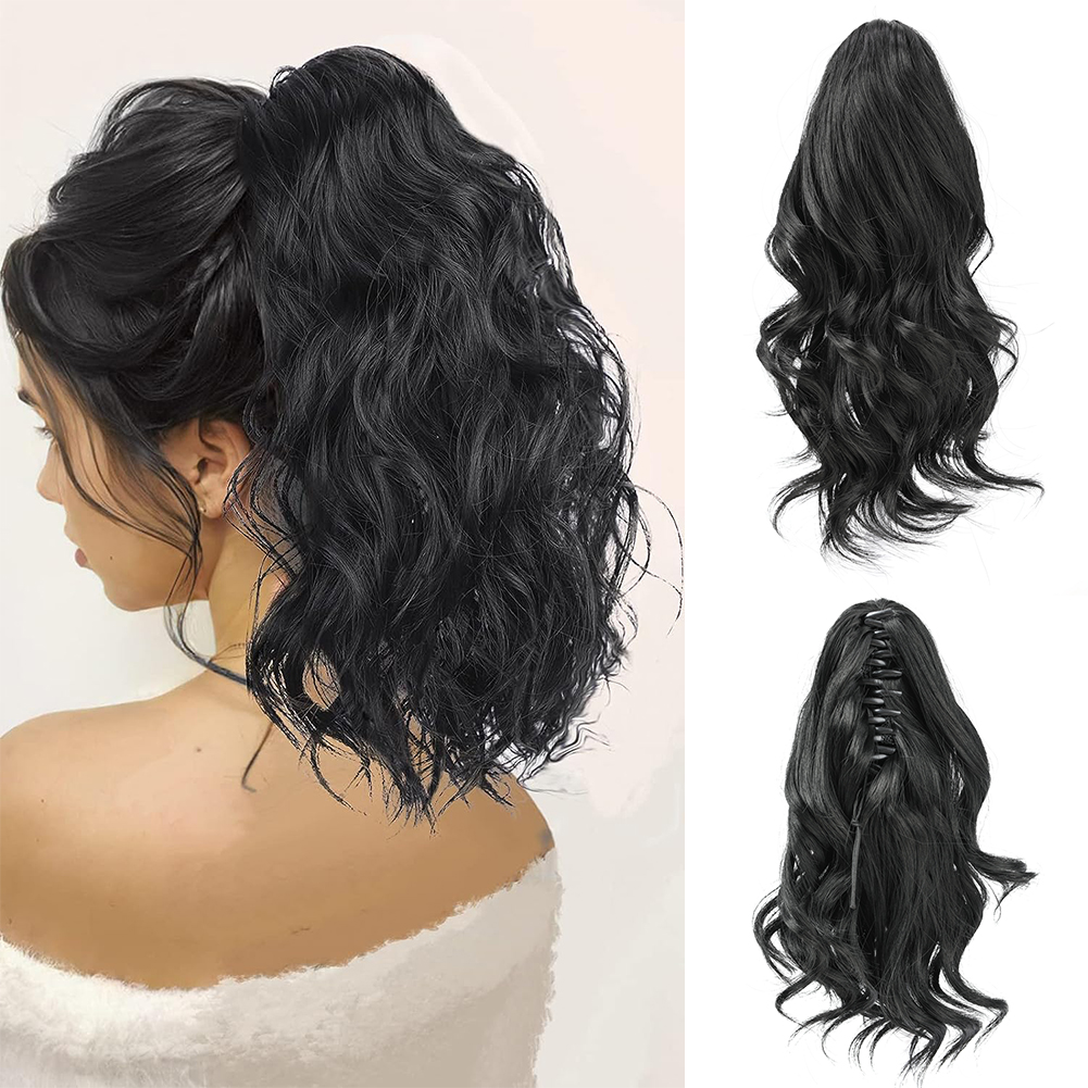 Extension De Cheveux Naturels Bouclés - Queue De Cheval Postiche 45cm (140g), Blonde Décolorée