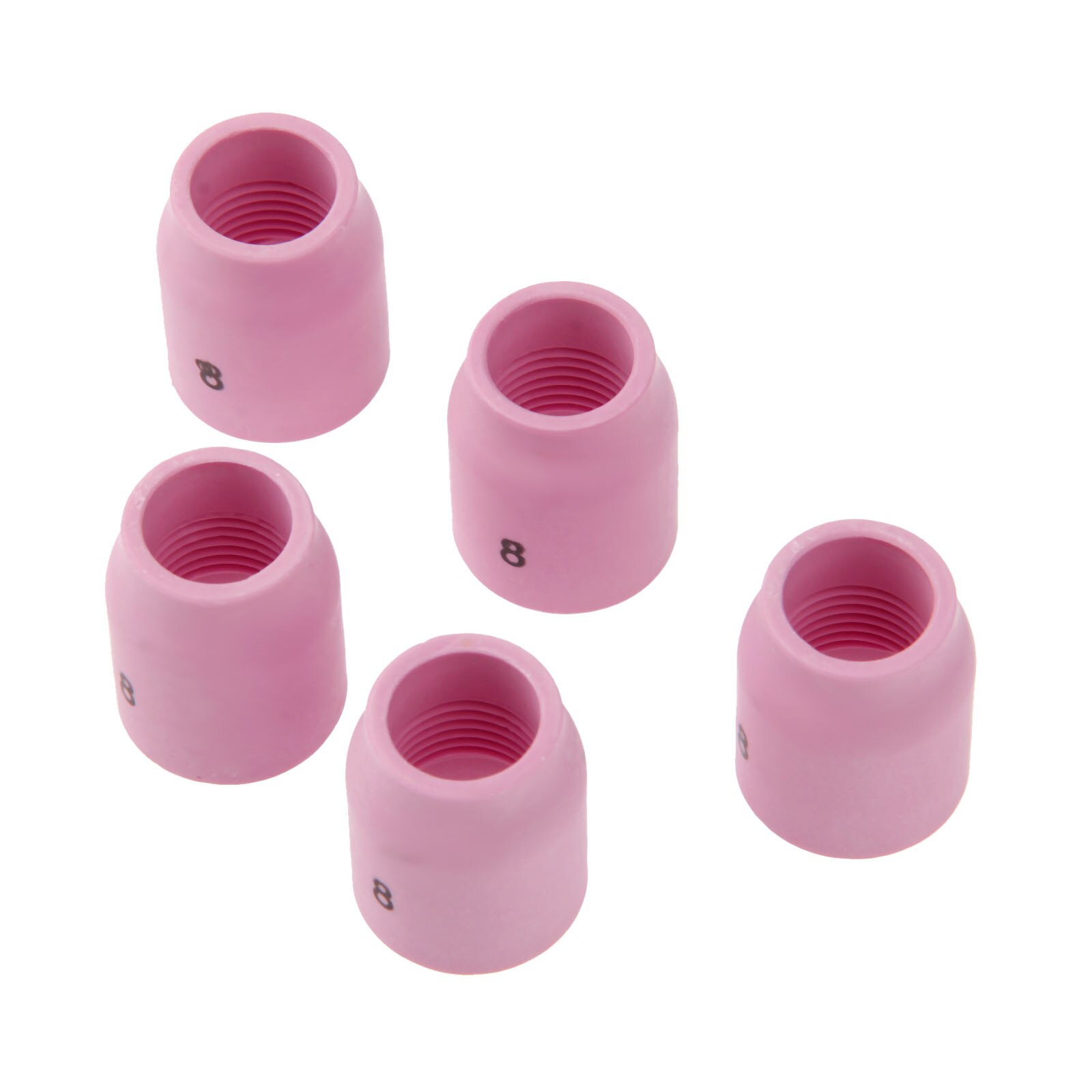 DRELD-buse en alumine 5 pièces TIG, tasses de bouclier en céramique, 53N61S 8 #, accessoires pour torche de soudage SR PTA DB WP 9 20 25 série