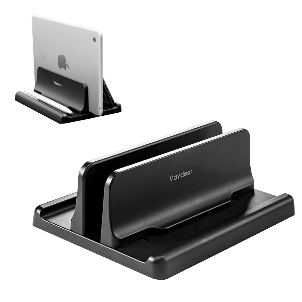 Soporte Vertical para ordenador portátil, accesorio de Metal ajustable, doble soporte de escritorio de aluminio, soporte de libro para Notebook, PC: ABS Single slot