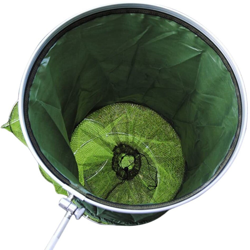 2m Glued Fish Net Real Aluminum Fish Trap Live Fishing Cage Basket Collapsible Carp Fishing Tool Small Mesh with Bag