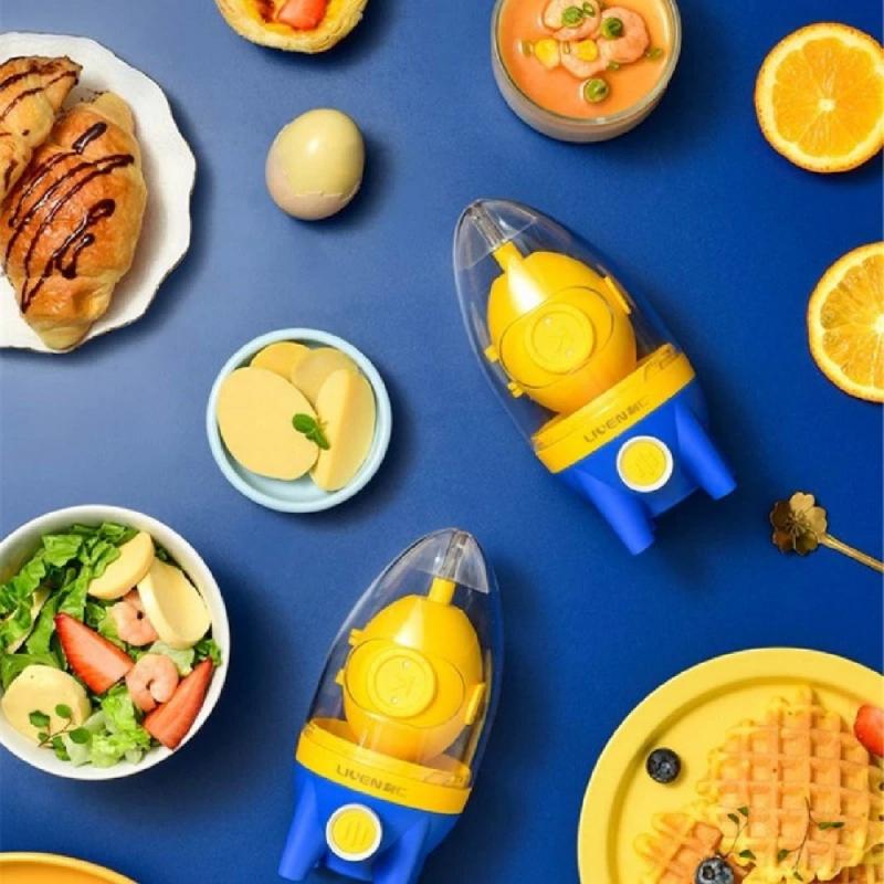 Verkoop Ei Scrambler Shaker Klop Hand Powered Gouden Eg G Maker Mixer Kookgerei Keuken Gereedschap Ei gereedschap