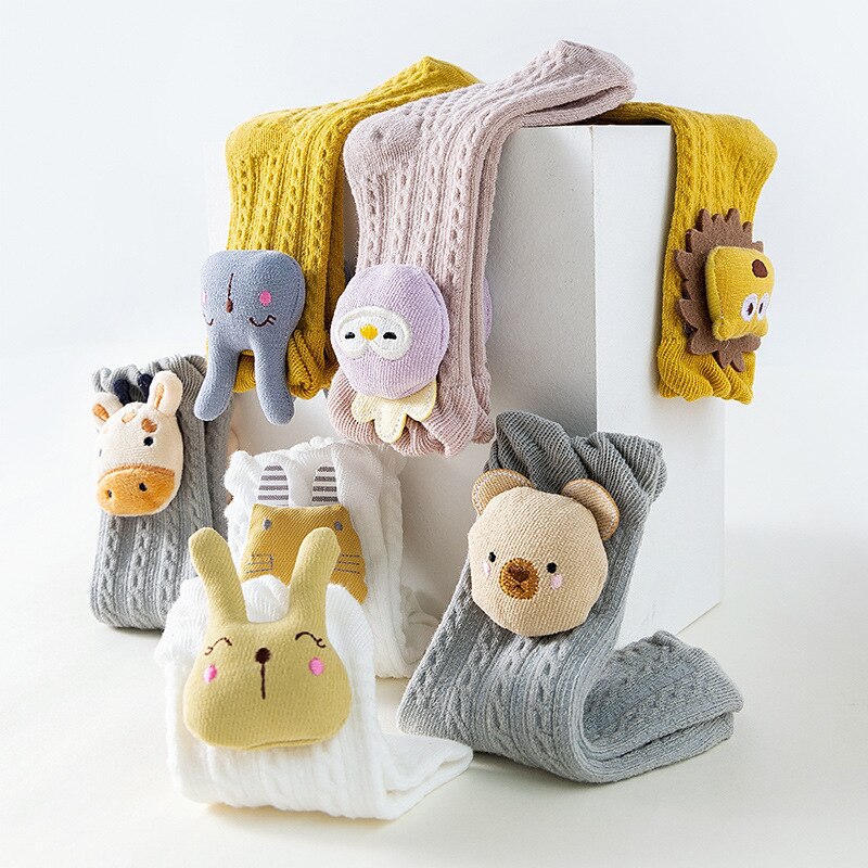 Kindje Anti Slip Vloer Schattige Dieren Katoenen Sokken Herfst Winter Pasgeboren Warme Dikke Zachte Baby Meisje Jongen Indoor Non Skid knie Sok