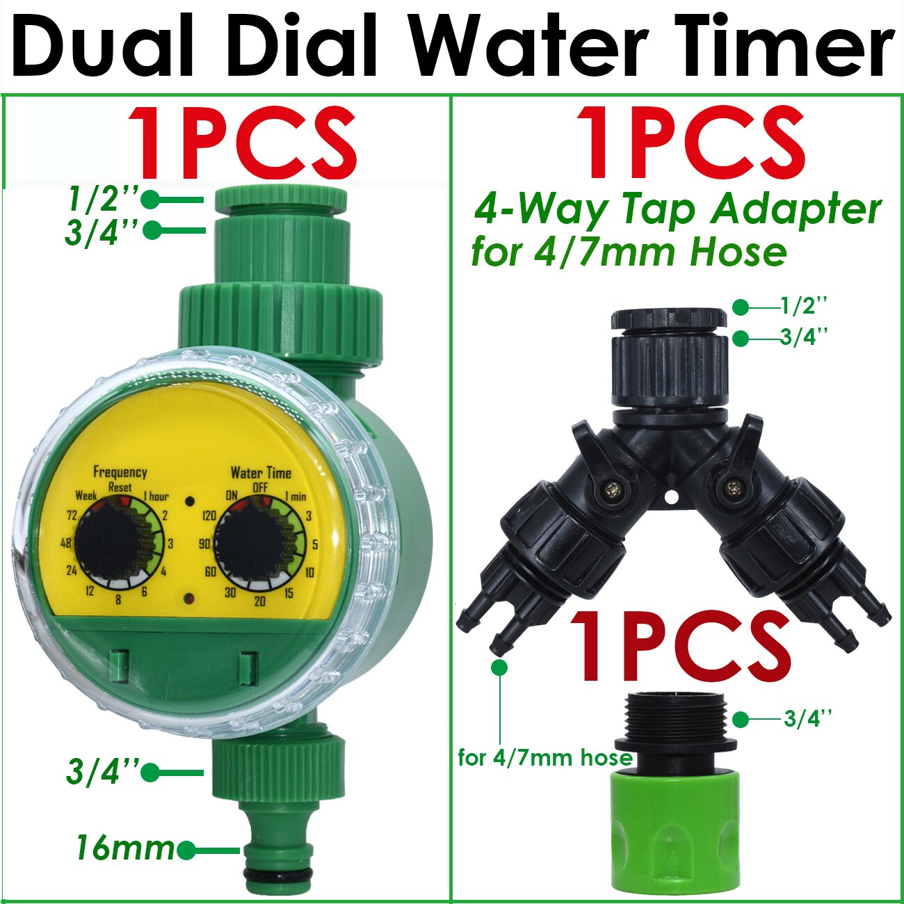 Electronic Irrigation Water Timer Garden Home Indoor Outdoor Timed Controller Automatic Sprinkler Programmable Valve Faucet Hose: MULTI