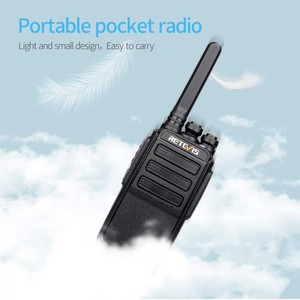 4 pièces rechapé RT28 talkie-walkie PMR Radio VOX PMR446/FRS Micro USB charge Portable Mini émetteur-récepteur de Station de Radio bidirectionnelle