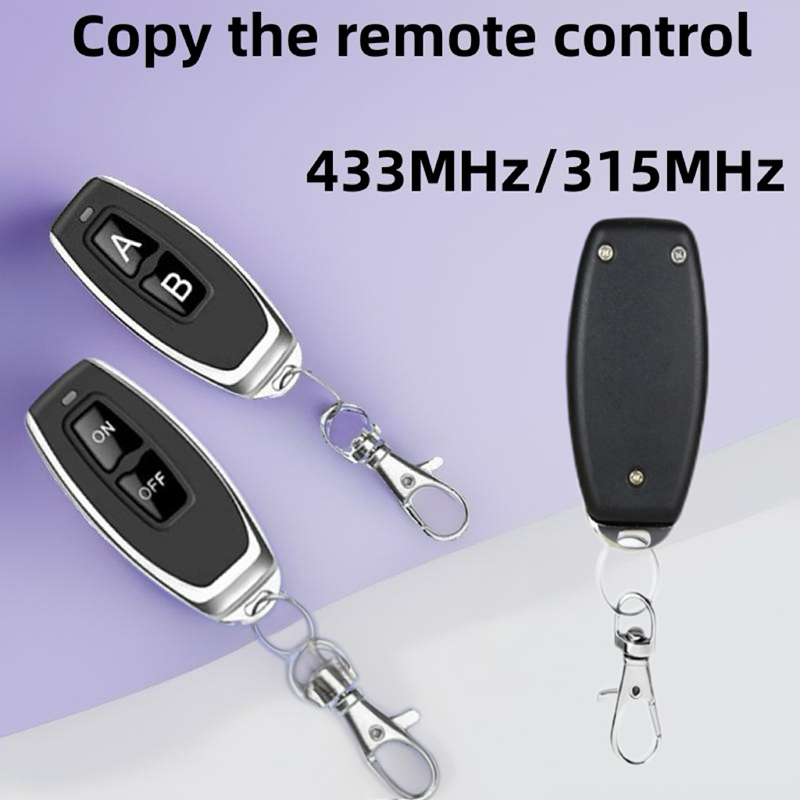 Wireless RF Remote Control Transmitter 433/315MHz with 2 Buttons for Garage Door Opener Home Automation Universal Remote