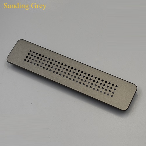 Grille d'air rectangulaire en aluminium pour meubles, couvercle de Ventilation avec trous en nid d'abeille, motif pour placard, 2 pièces: 14mm / Matt Blanc