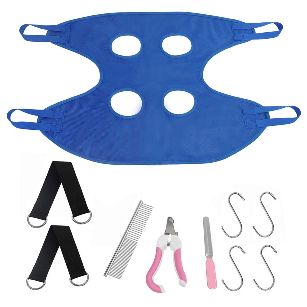 Cat And Dog Hammock Cat And Dog Nail Trimming Small And Medium-sized Hammock Breathable Reinforcement Pet Grooming Hammock: BU / S