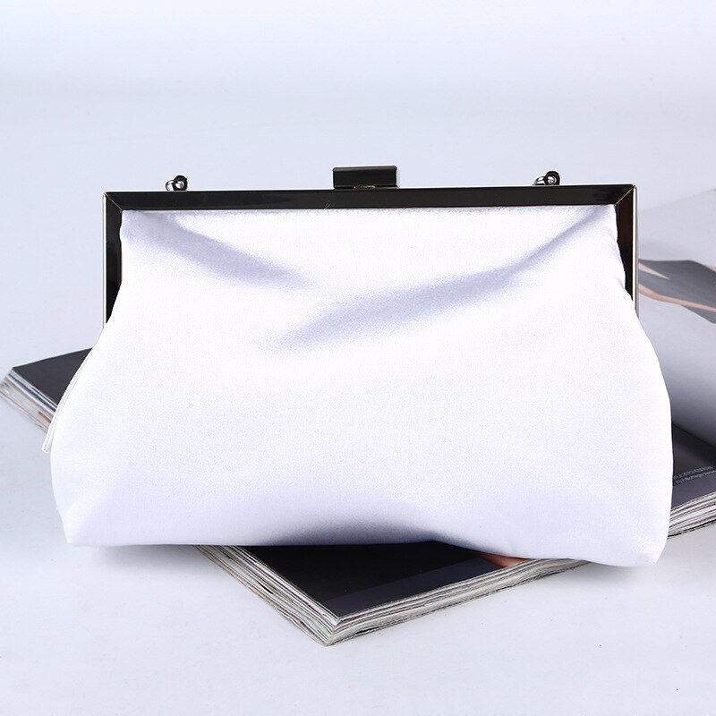 Party Avondtasje Mantian Geplooide Clutch Wedding Party Purse Avondtasje Zwart Wit Handtas 273