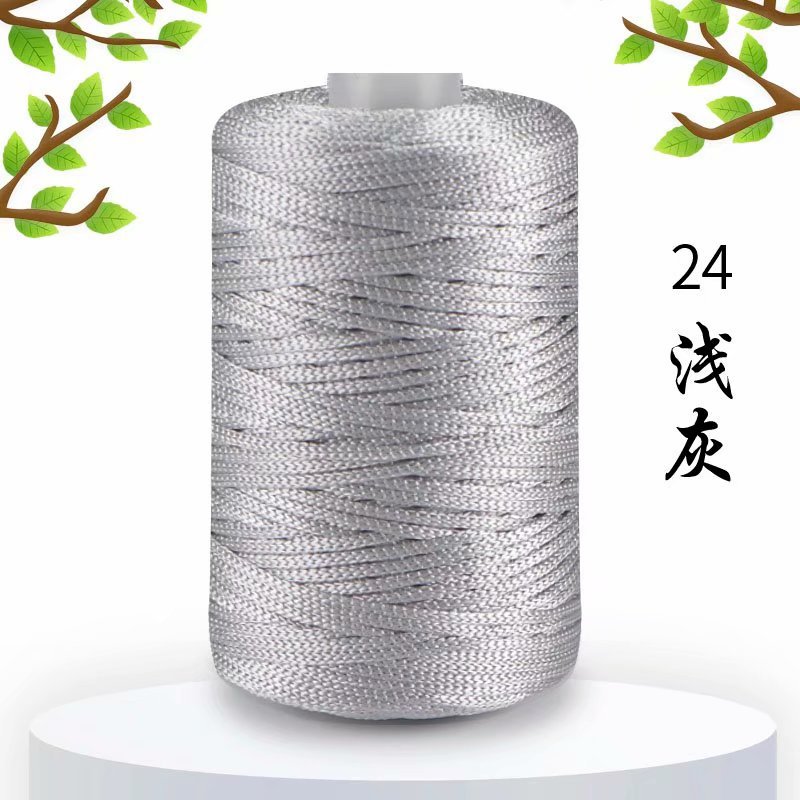 125g Eis Hanf Faden leichtes Baumwollgarn mittel feine Häkel pantoffeln Hüte handgemachte DIY Rollen faden neue Sommer Häk elgarn: Kakifarbig