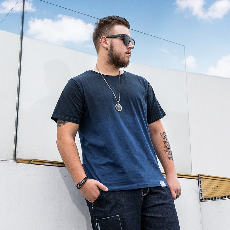 Plus size sommer mænd afslappet t-shirt gradi kortærmet top og t-shirts store 5xl 6xl 7xl 140kg mænd store størrelse mærketøj