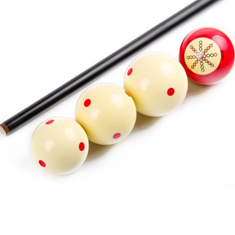 Billiard Pool Ball 52.5/57.2/61.5mm Red 6 Dot Spot Measly White/Double-sided Pool Billiard Practice Training Cue Ball