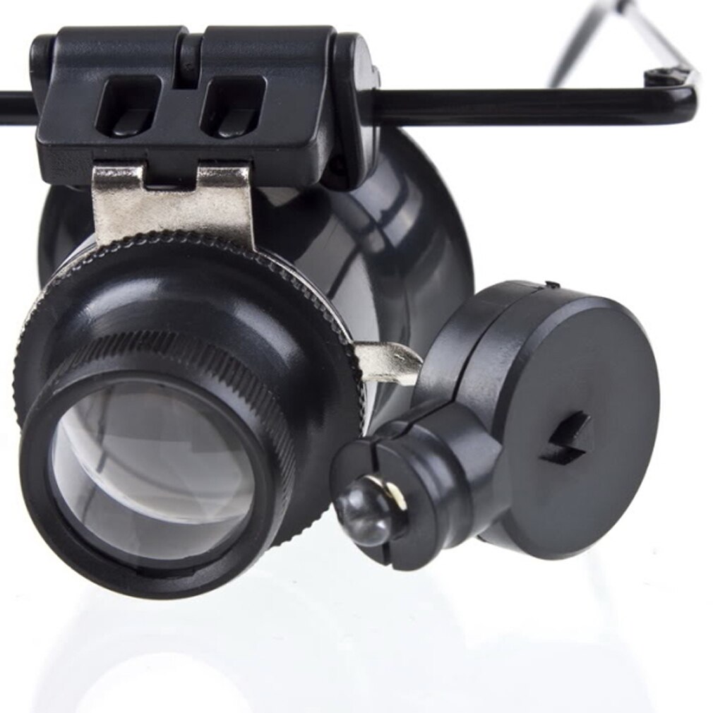 Op Verkoop Vergrootglas Lupa 20X Eye Sieraden Horloge Reparatie Vergrootglas Bril Met 2 Led Verlichting Loupe Microscoop
