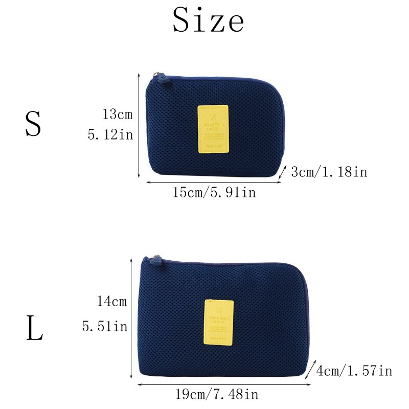 Cargador USB Digital de viaje a prueba de golpes, funda para auriculares, organizador de maquillaje, cosméticos, accesorios, bolsa de viaje, organizadores de embalaje