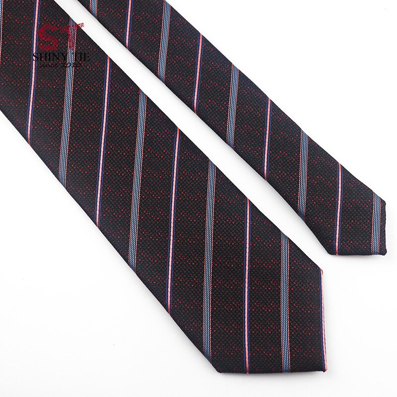 Menns polyester slips formell 7cm stripete hals slips business svart blå vintage gravatas for bryllupsfest dress