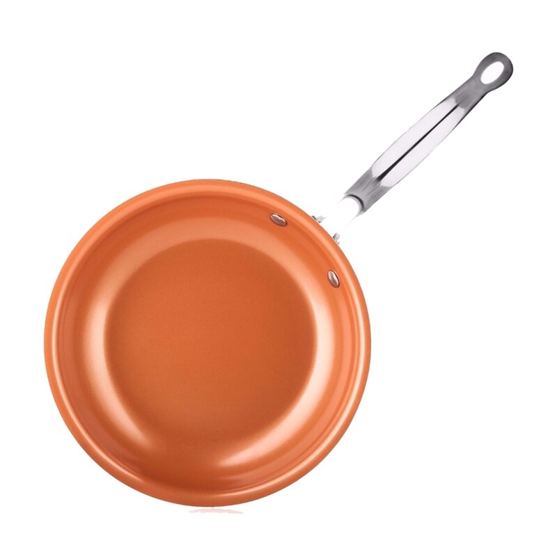 10 Inch Copper Frying Pan with Ceramic Coating,Non-Stick Skillet for Induction Cooking Frying Pan/Saucepan: Default Title