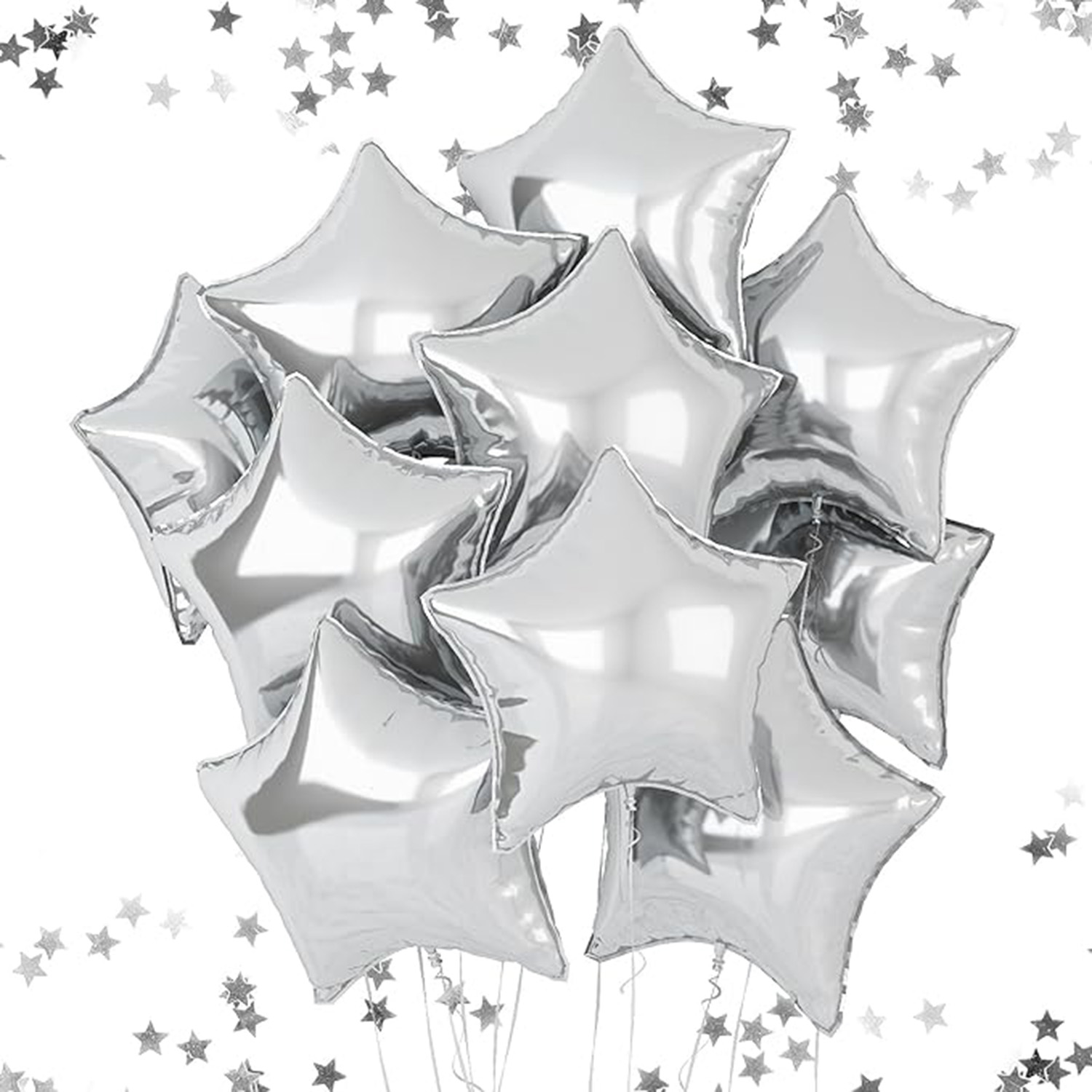 10 Uds. Globos de película de aluminio para decoración de con pentagrama degradado rosa, rojo, verde y azul de 18 pulgadas adecuados para cumpleaños, bodas,: camouflage