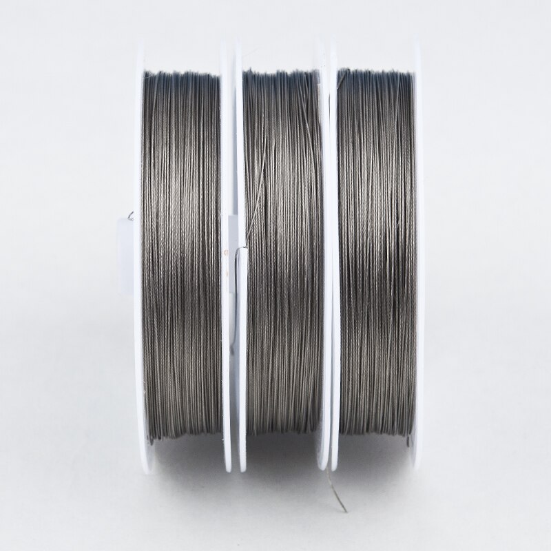 Doreenbeads 1 rull 50m sølvfarget tigerhale beading metalltråd ståltråd til gjør-det-selv-smykker å finne tilbehør 0.30-0.45mm
