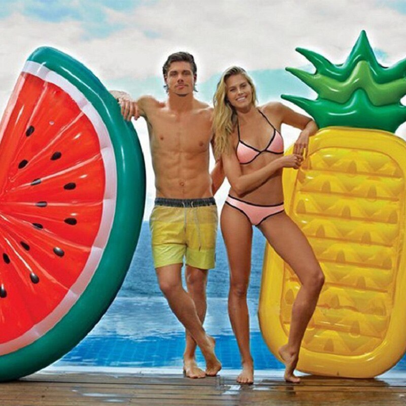 Flotador gigante para piscina, colchón inflable con anillo de natación, piña, sandía, fila flotante, EN LA Piscina de playa circular, novedad de