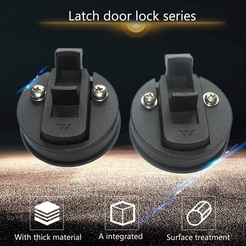 2" Black/ White Round Locking Flush Pull Latch Replacement Plastic For RV Marine Boat