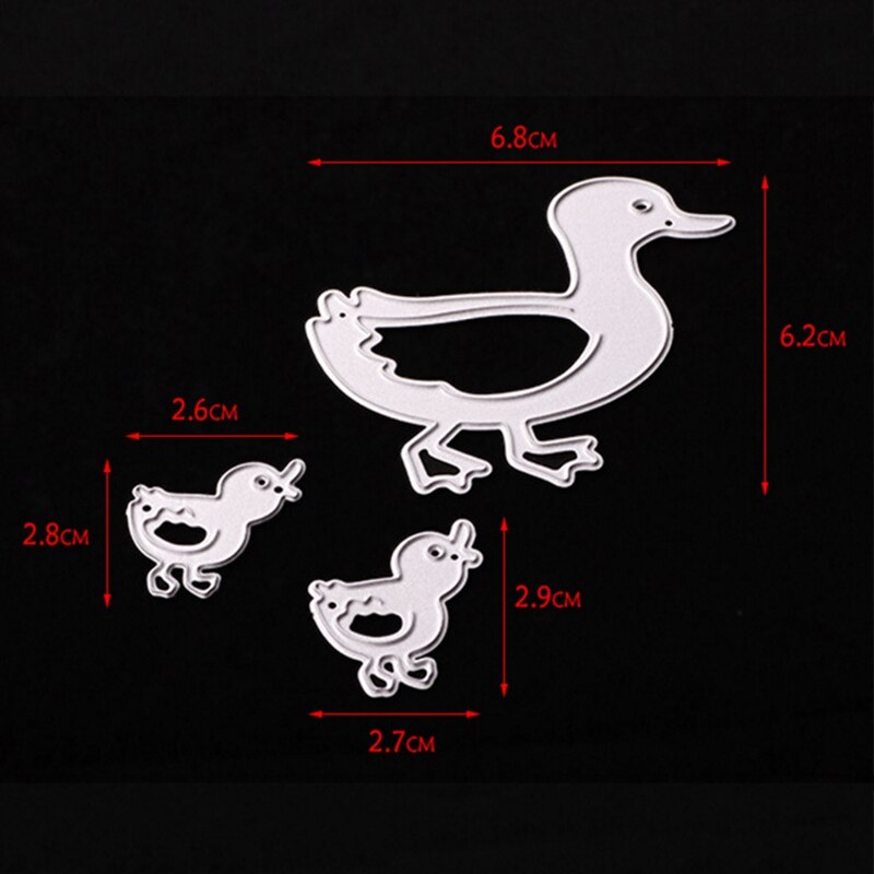 3 pièces/ensemble! Amour canard famille coupe meurt pochoir bricolage Scrapbooking Album carte gaufrage artisanat nouveauté découpe meurt cadre