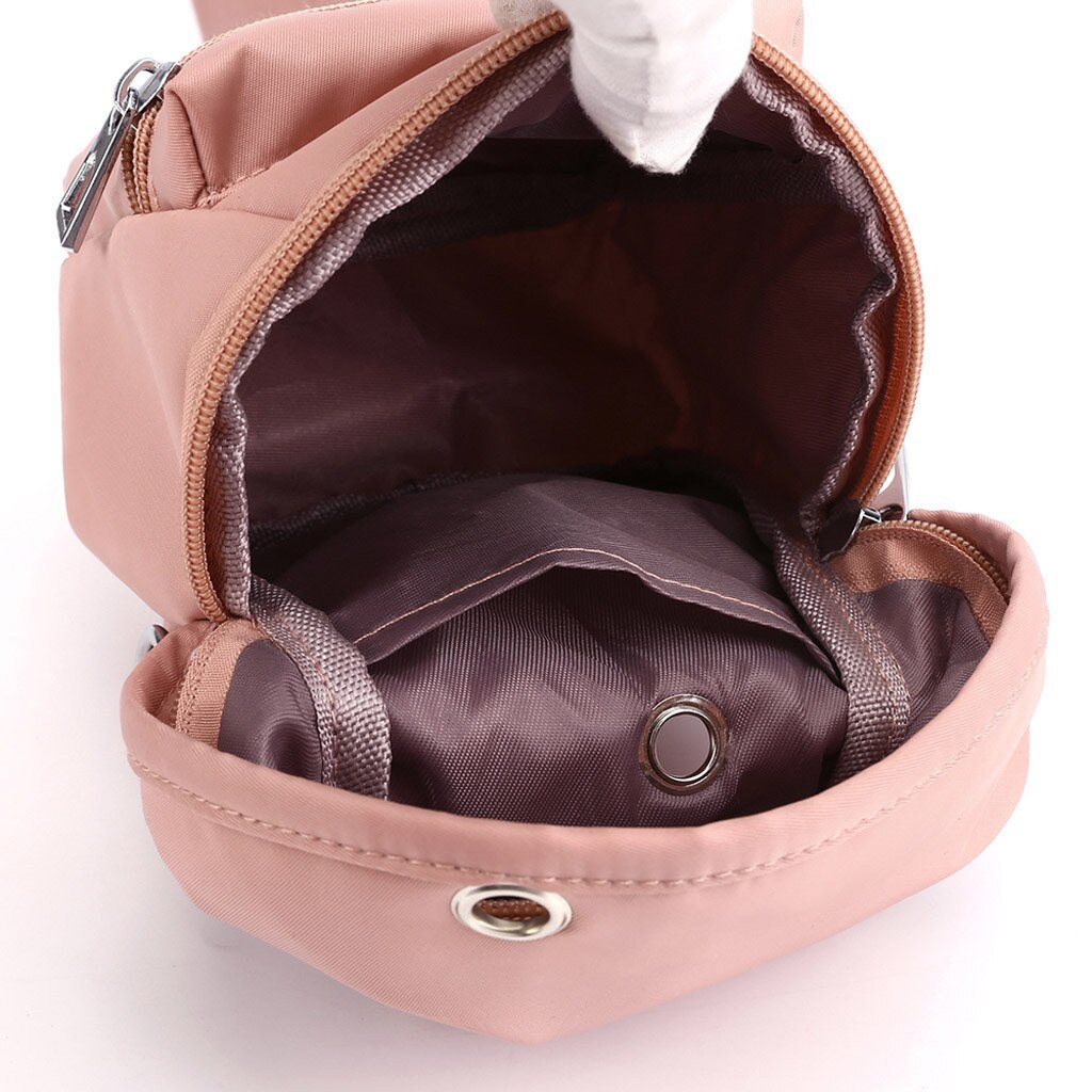 Sac bandoulière sac à main pour femmes en plein air Nylon Hairball fermeture éclair sac de messager sac de sport poitrine sac de taille Mini sac femme