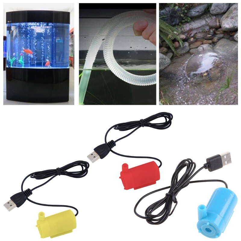 Micro Dompelpomp Fish Tanks Aquarium Usb Aangedreven Dc 5V 2-3L/Min Mini Motor Water-Pomp accessoires
