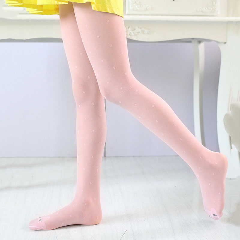 Crianças meias bonito do gato da menina collants para meninas crianças meias do bebê dos desenhos animados fino apertado verão malha do bebê da menina meia