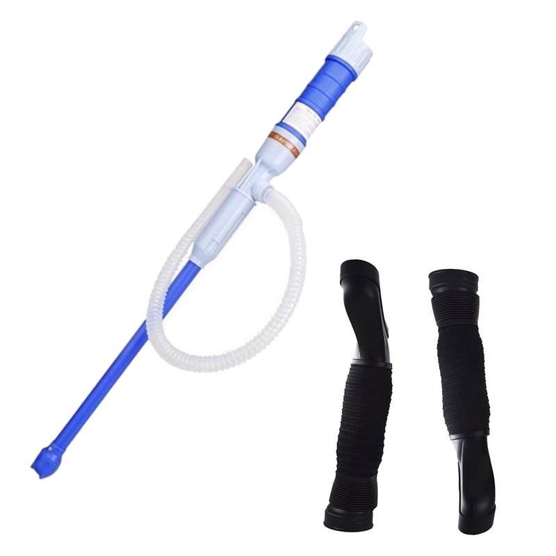 1 Pcs Auto Vehicle Fuel Gas Suction Pump Water Oil Gas Tools Petrol Pump & 1 Pair Left+Right Side Air Intake Duct Hose