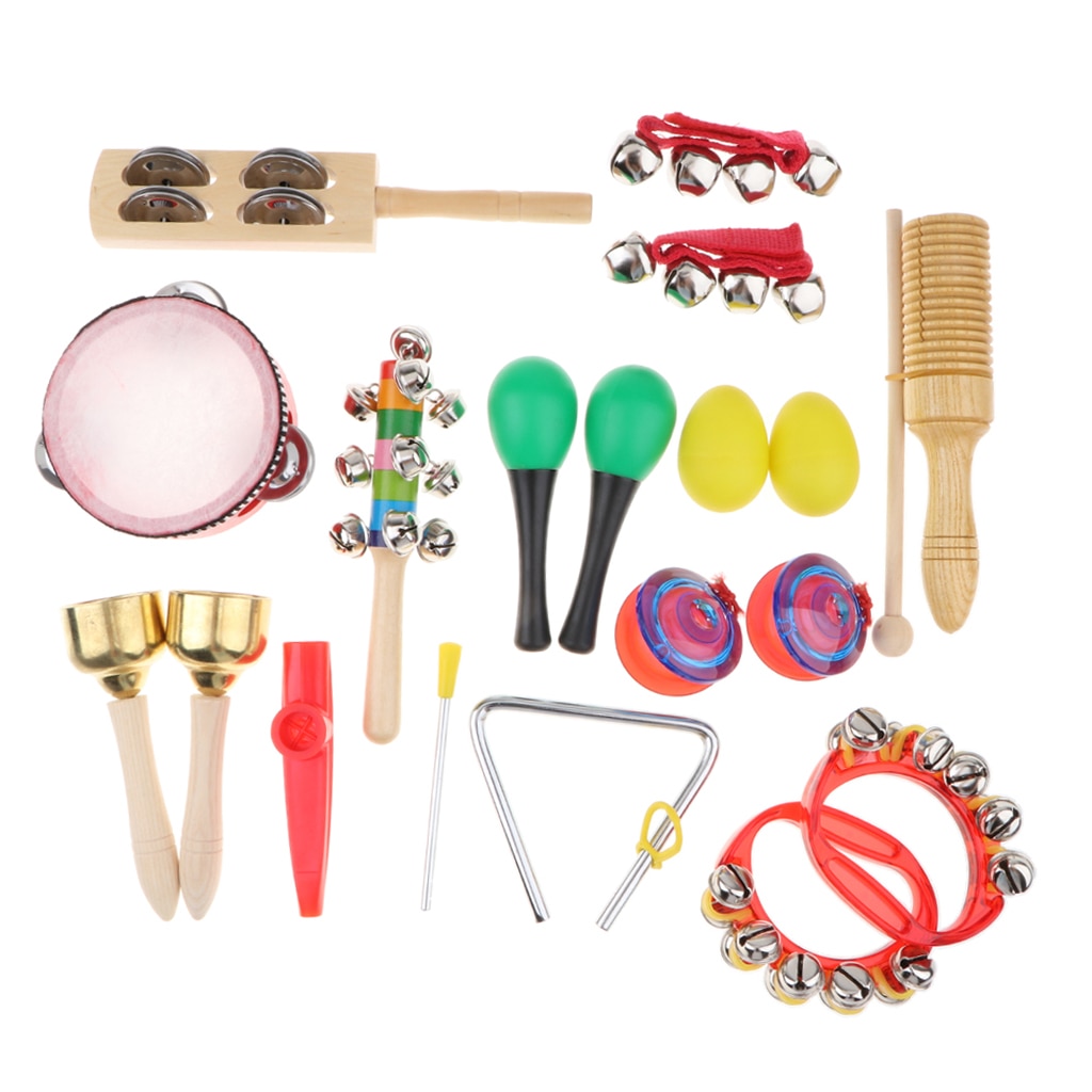 Toddler Musical Percussion Instruments Set 12Pcs for Kids Children – Promote Fine Motor Skills, Enhance Hand-Eye Coordination