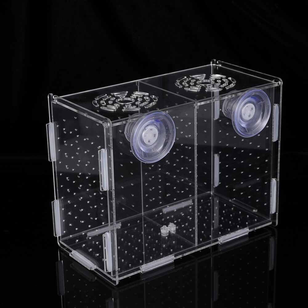 Transparent Fish Tank Breeding Isolation Box Aquarium Incubator Hatching Boxes Multifunctional Acrylic Fish Tank Holder(Suction