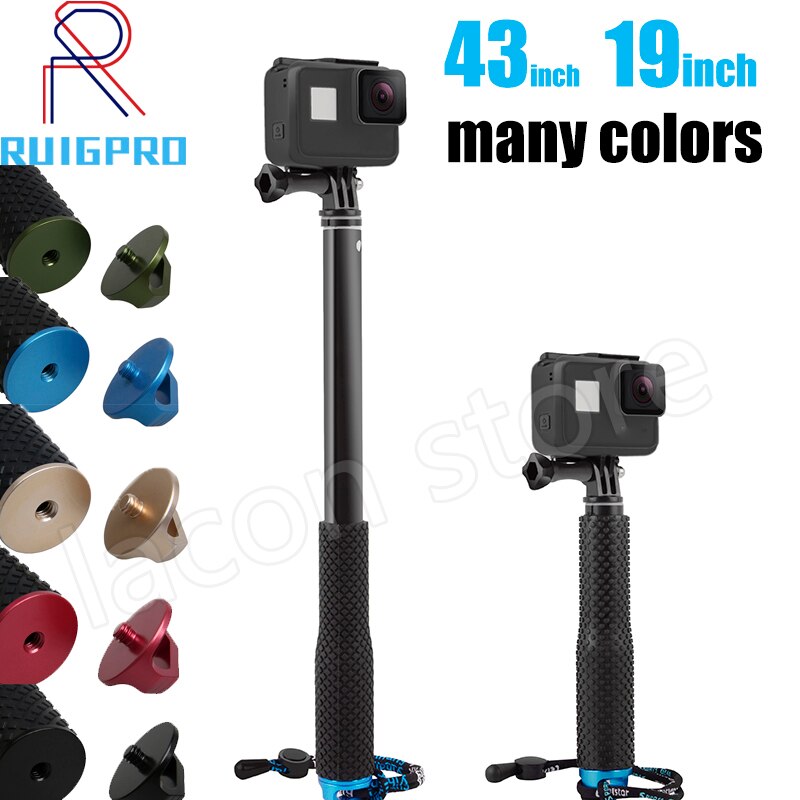 Selfie stick uttrekkbar håndholdt monopod for gopro hero 10 9 8 7 6 5 gopro max osmo action insta 360